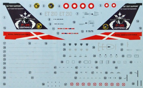 02095 decals F-16BM JSF test Support