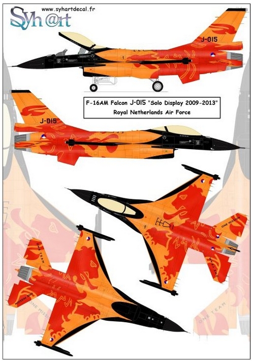 Syhart Decals 1//144 F-16AM FALCON SOLO DISPLAY 2009 Belgian Air Force