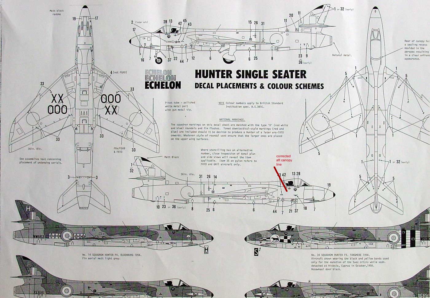 RetroKits Models 1/144 HAWKER HUNTER EARLY WING with INTAKE Resin Update Set 