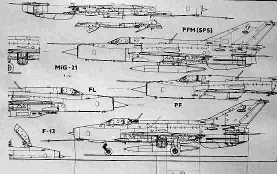 Миг 21 чертеж крыла