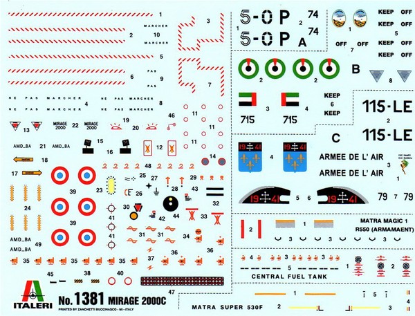 italeri mirage decals