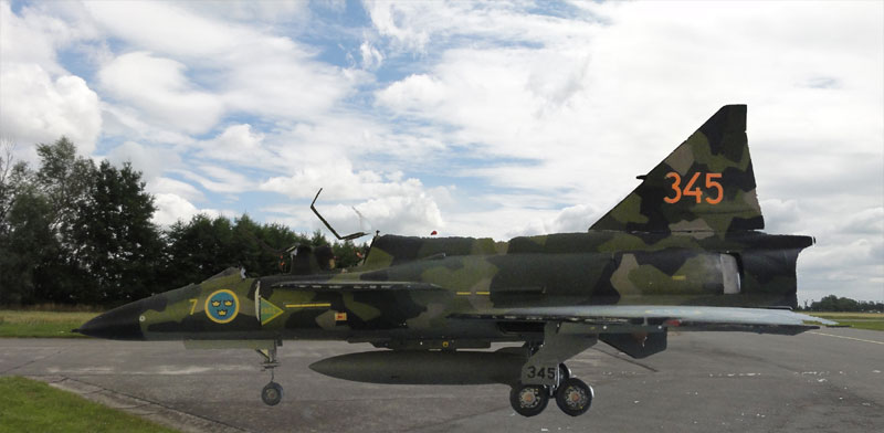 saab viggen sk-37 swedish air force