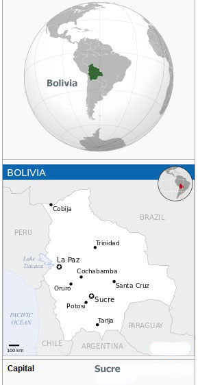 map of bolivia