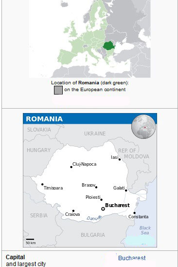 romania map