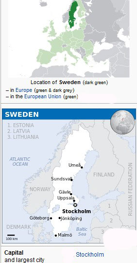 sweden map